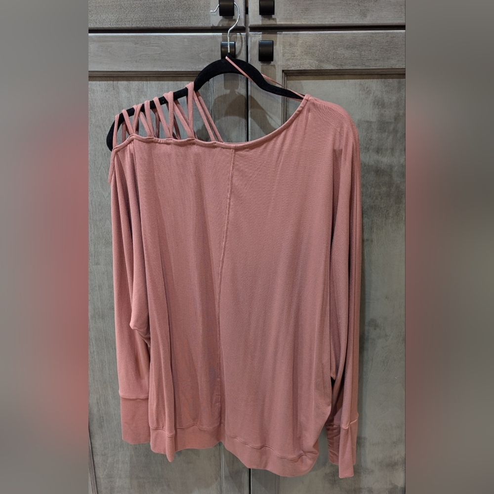 Pink one shoulder sweater